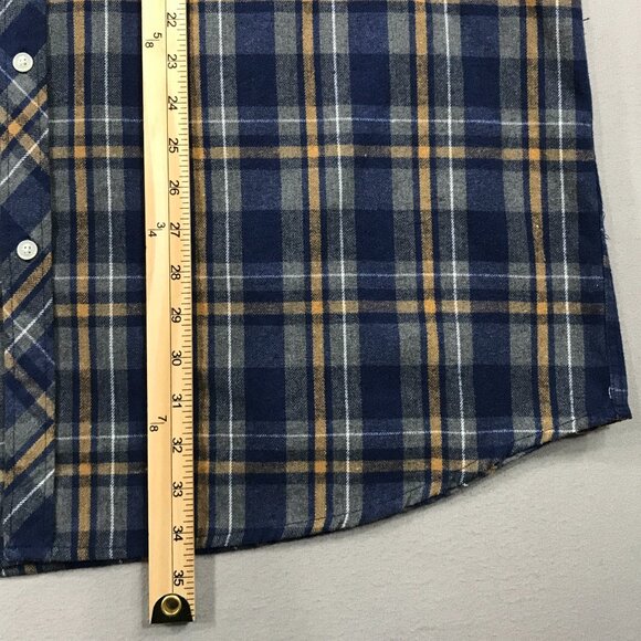 Swisswell Shirt Men's 2XL Blue Plaid Flannel Button Down Long Sleeve Pockets - Picture 10 of 11